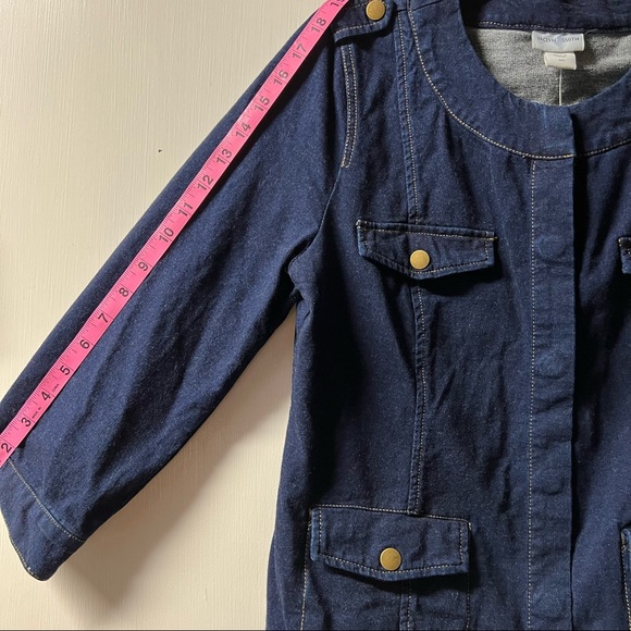 Jaclyn Smith Coastal Grandma Chic Snap Front Denim Jacket Size M - Picture 5 of 7